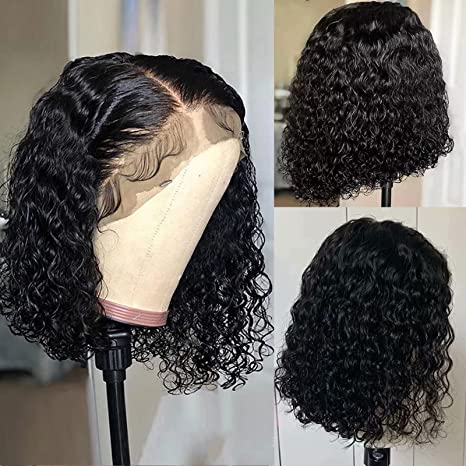 Brazilian Short Curly Hair Bob Wigs 13x4 Lace Front Human Hair Wigs