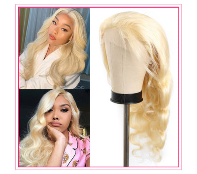 #613 Blonde 13x4 HD Lace Front Wigs-Body Wave Human Hair Blonde Wigs