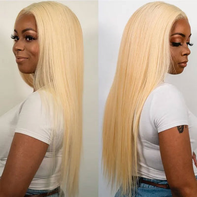 #613 Blonde 13x4 HD Lace Front Wigs Straight Human Hair Blonde Wig