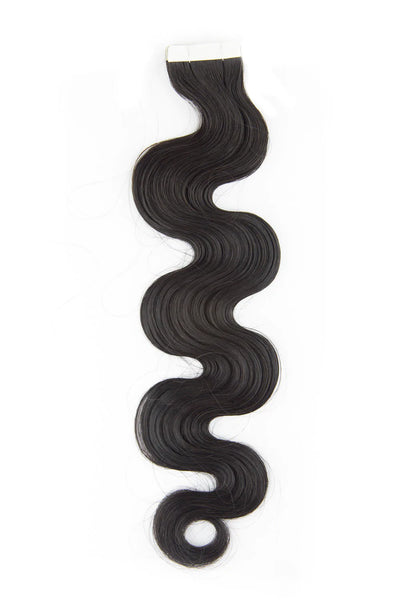 10A Body Wave Tape Ins Human Hair Extension Natural Black