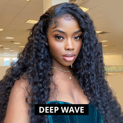 Riverwood Deep Wigs 5x5 Transparent Lace 180% Density Pre-Plucked Virgin Human Hair Glueless Wig
