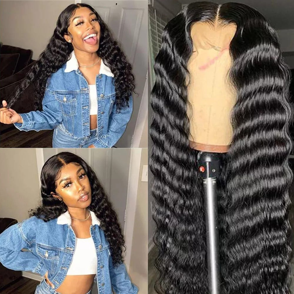 Riverwood deep wave human hair wig with 13x4 lace front