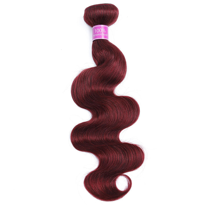 Brazilian Body Wave 99J Burgundy Human Hair Bundle(Value)