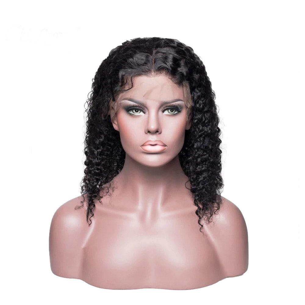 Short Deep Bob Wigs 13x4 Lace Front Human Hair Wigs Natural Black